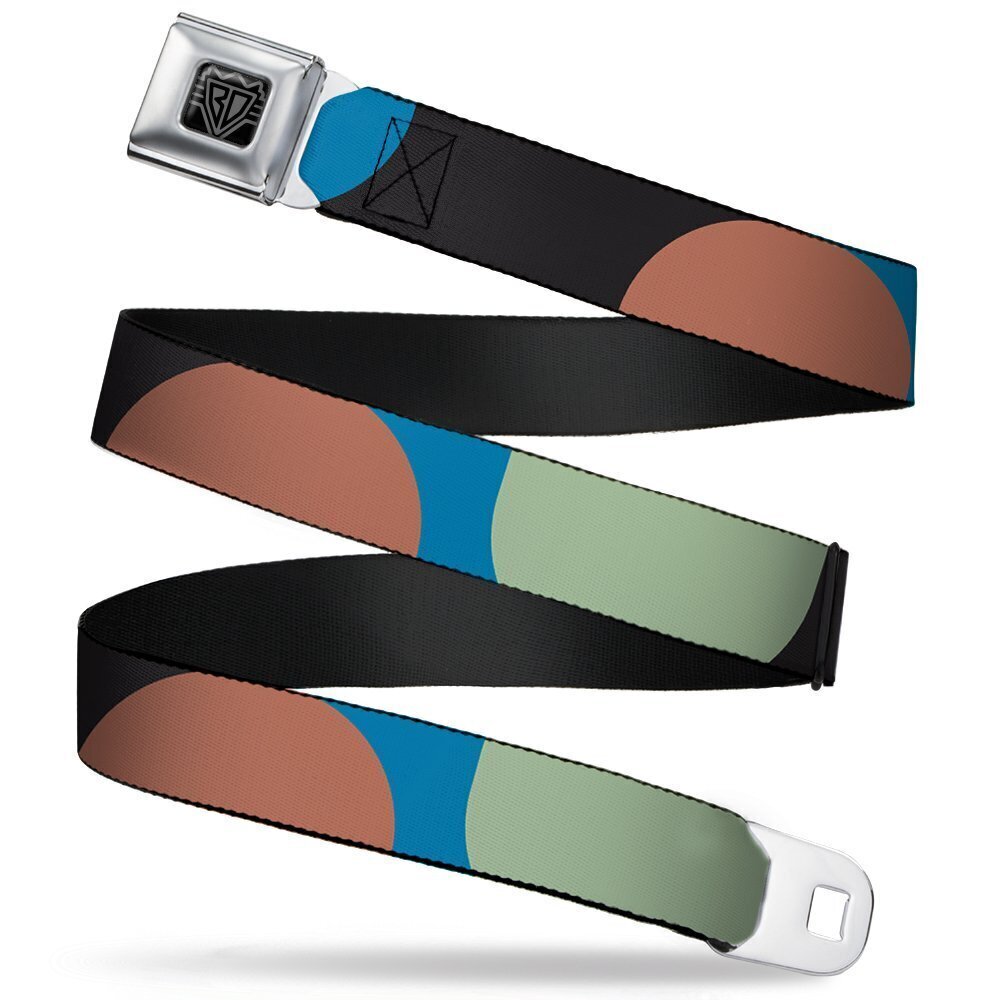 2662 Seatbelt Belt Polka Dots C/U Black/Blue/Sage/Brown 1.0" Wide
